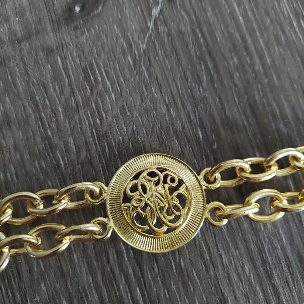 Vintage Brown Gold Tone Chain Belt 39.5